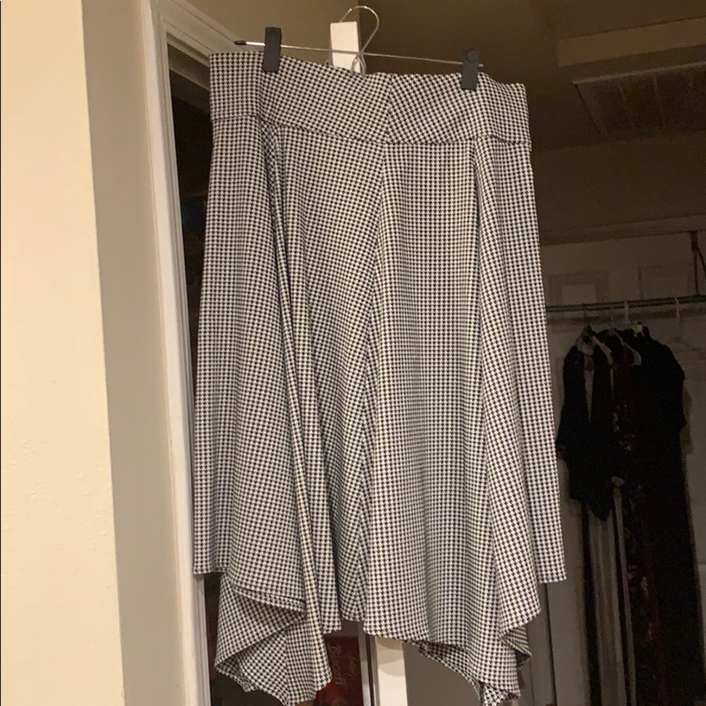 Lane Bryant black and white checker skirt.